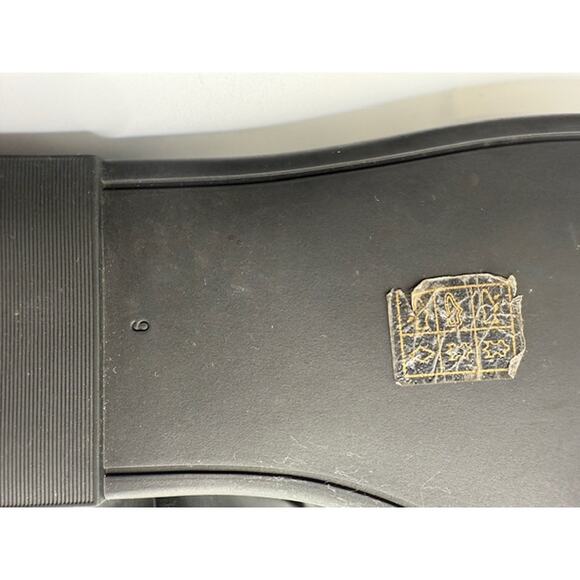 Tory Burch Women’s Size 9 Black Leather Logo Flat Slide Sandals Slip On - Picture 3 of 8